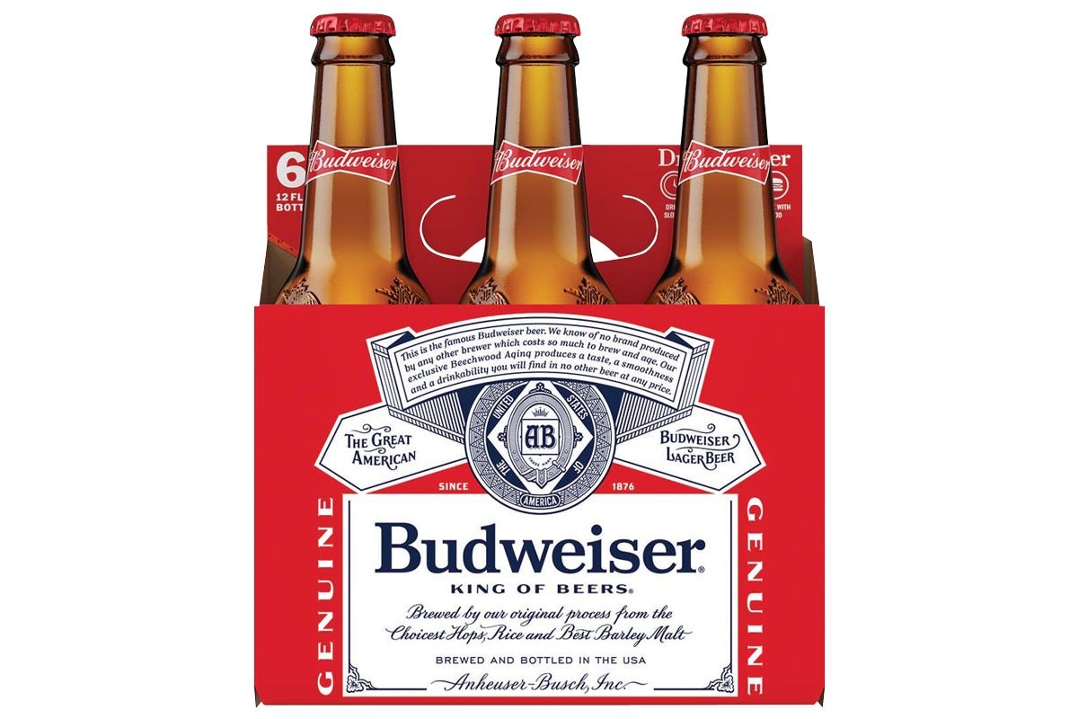 Enjoy our 6 PACK BUDWEISER from the to go boozy beverages menu - cooked to perfection