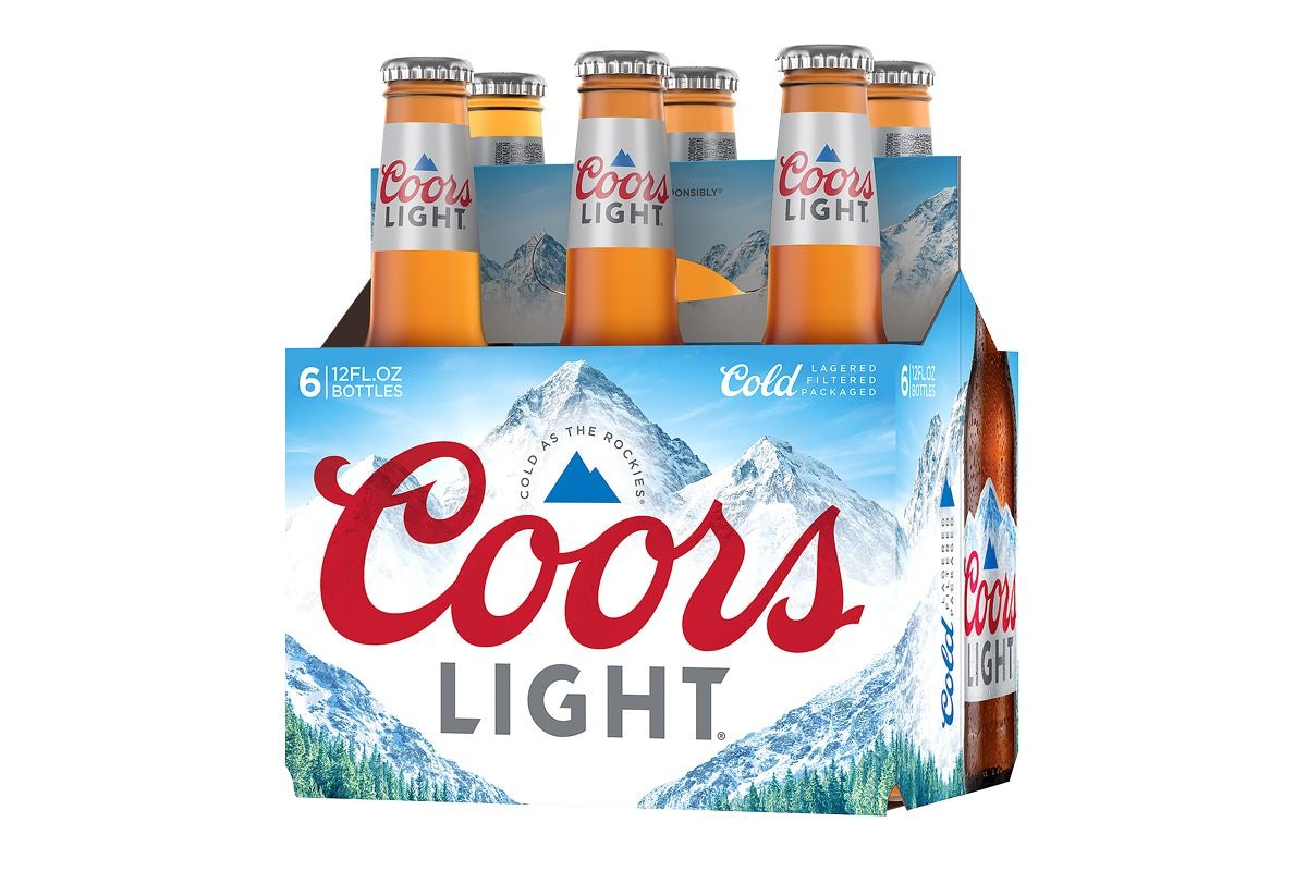 Outback Steakhouse 6 PACK COORS LIGHT beautifully plated and ready to enjoy