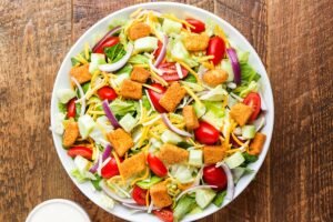 Fresh and crisp HOUSE SALAD PLATTER with premium ingredients and house-made dressing