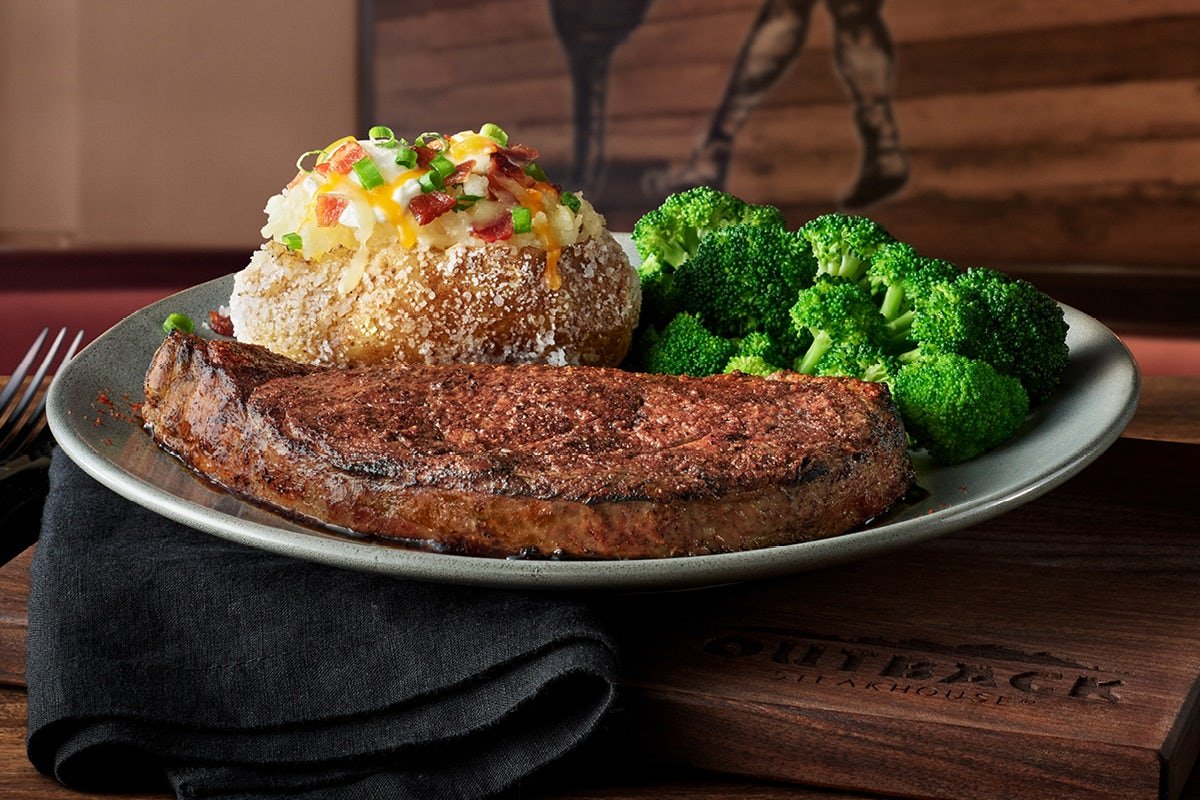 RIBEYE 13 OZ. grilled to perfection with Outback signature seasoning