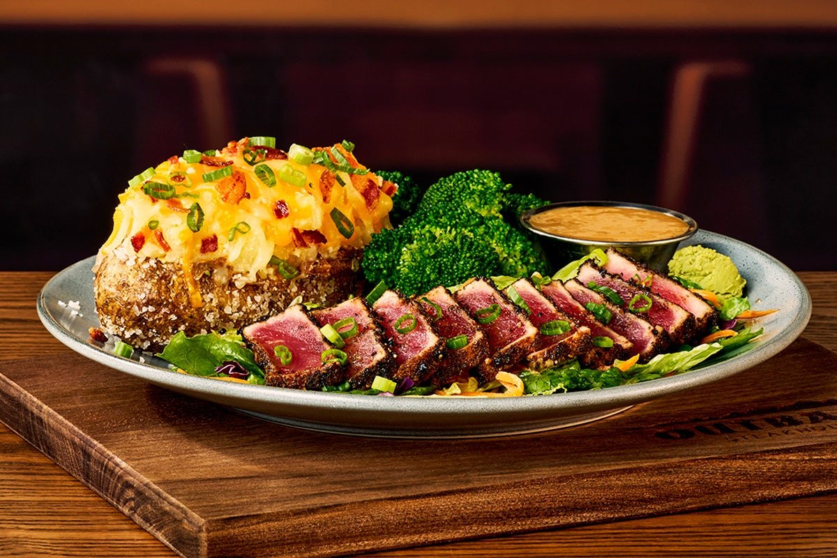 Enjoy our SEARED PEPPERED AHI from the seafood menu - cooked to perfection