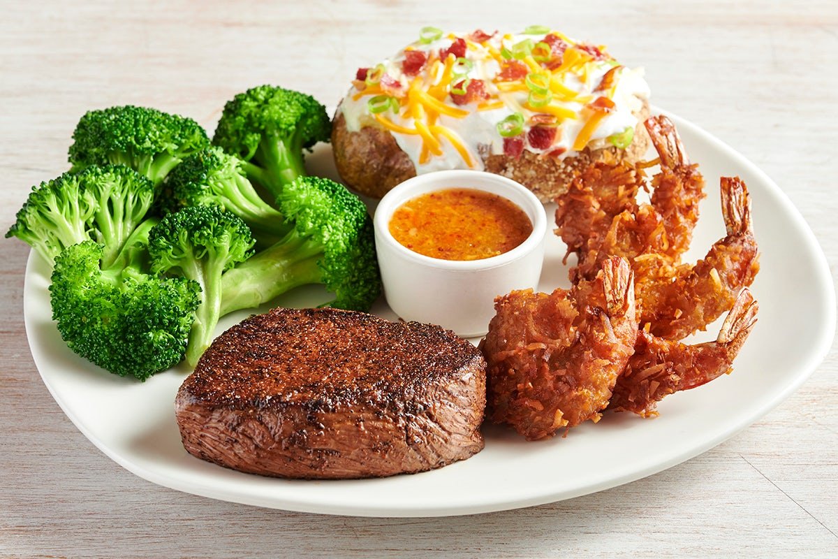 SIRLOIN & COCONUT SHRIMP grilled to perfection with Outback signature seasoning