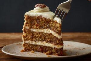 Indulgent TRIPLE-LAYER CARROT CAKE - the perfect sweet ending to your Outback meal